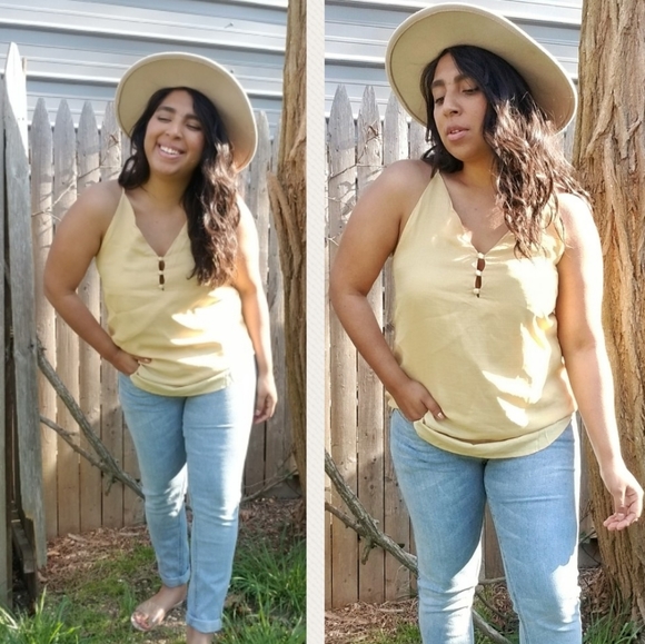 MITTOSHOP BUTTON CAMI TUNIC TOP - Picture 4 of 14